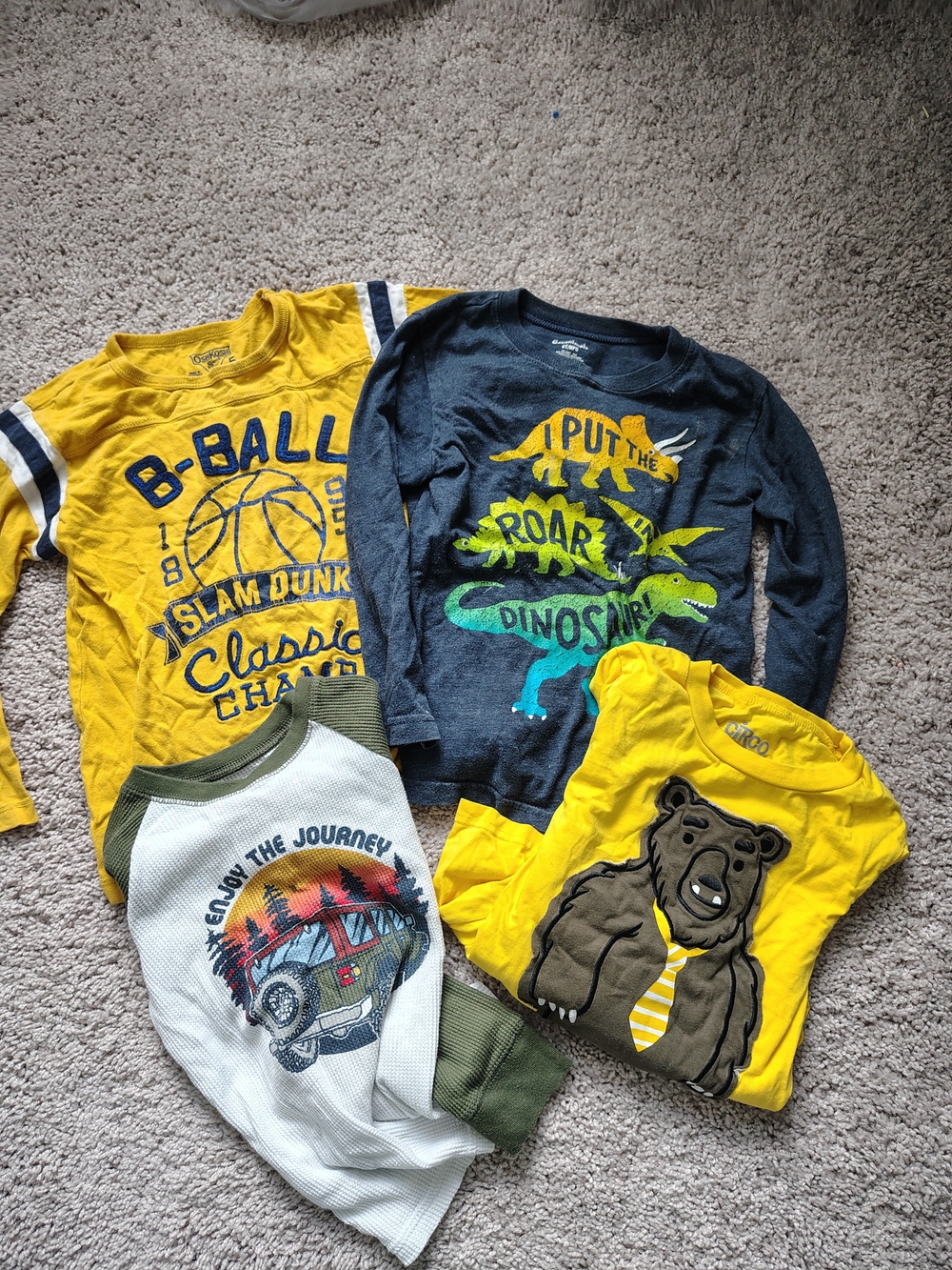 Bundle of 4 Long Sleeved Tees, Size 5T